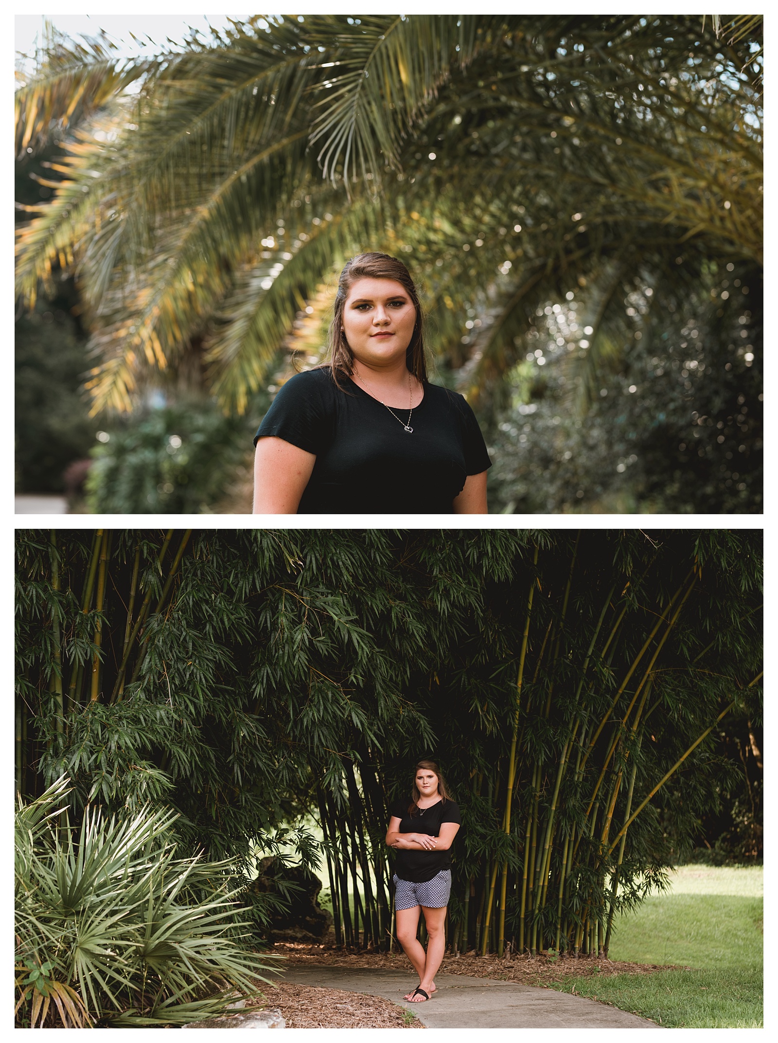 Senior portrait at University of Florida gardens in Gainesville. Shelly Williams Photography