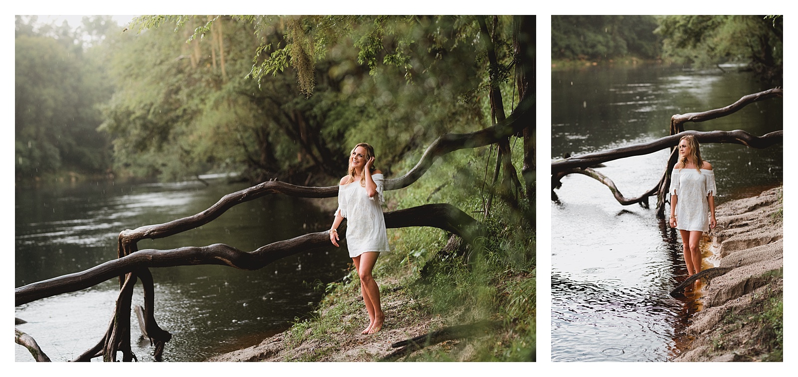River pictures with senior girl. Suwannee River. Shelly Williams Photography