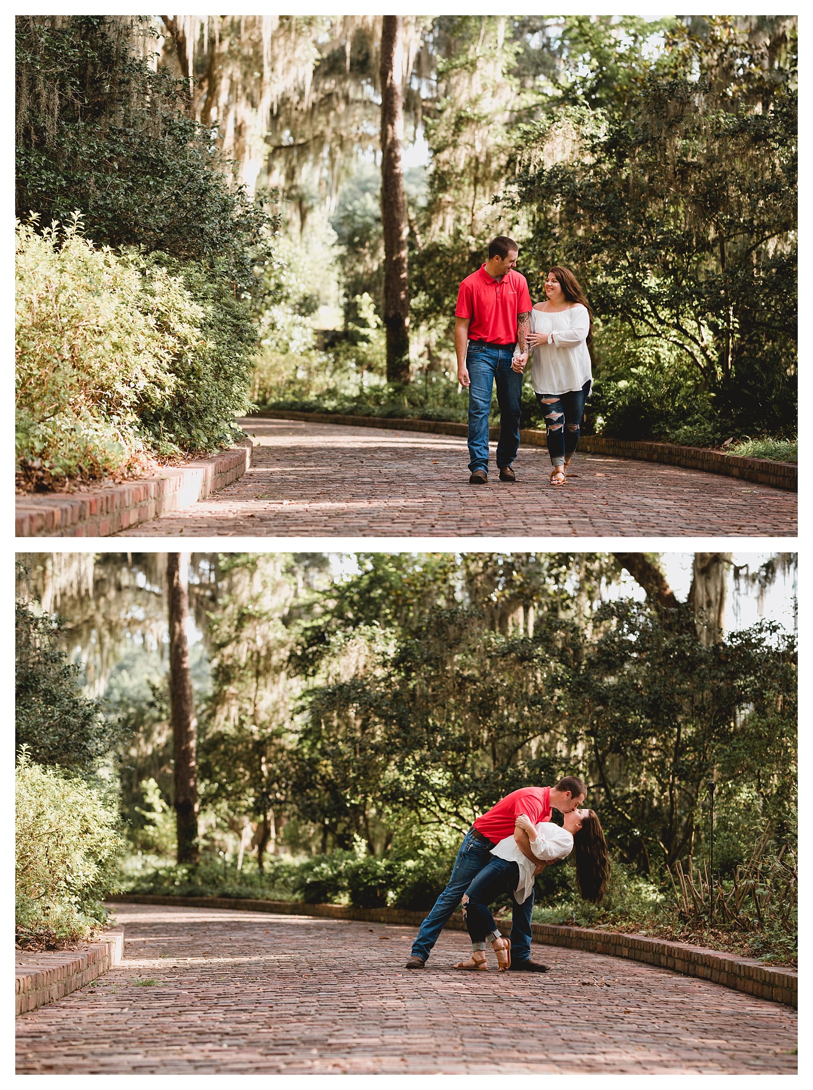 Engagement photos taken at Maclay Gardens in Northwest Florida. Shelly Williams Photography