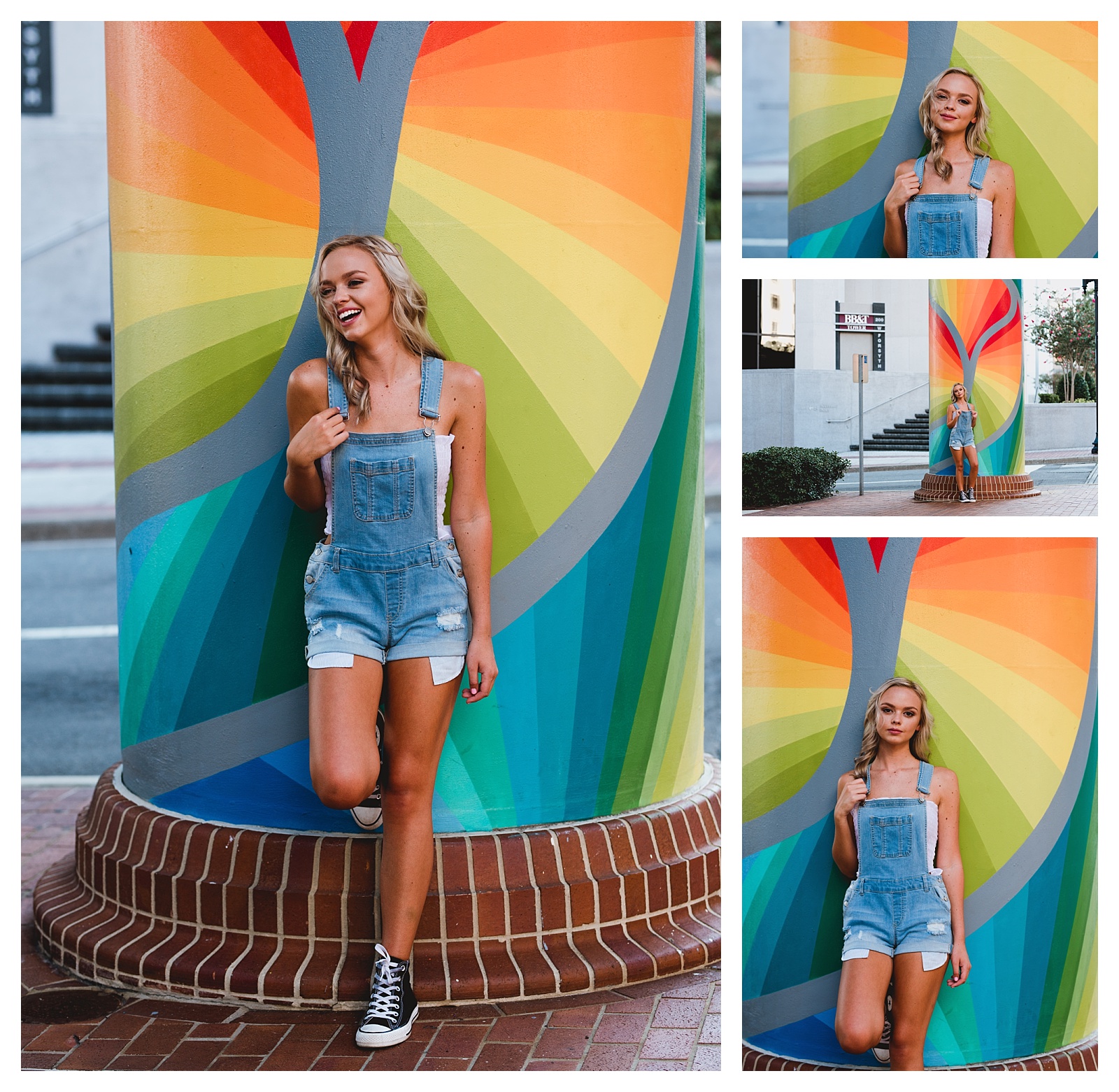 Colorful downtown Jacksonville senior pictures by Shelly Williams