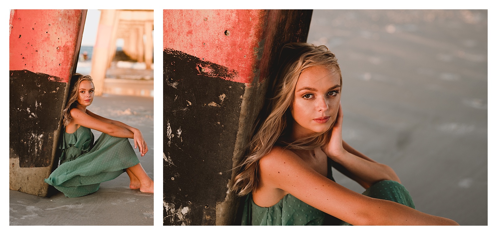 Print photographer takes senior photos on Jacksonville Beach, Florida. Shelly Williams Photography