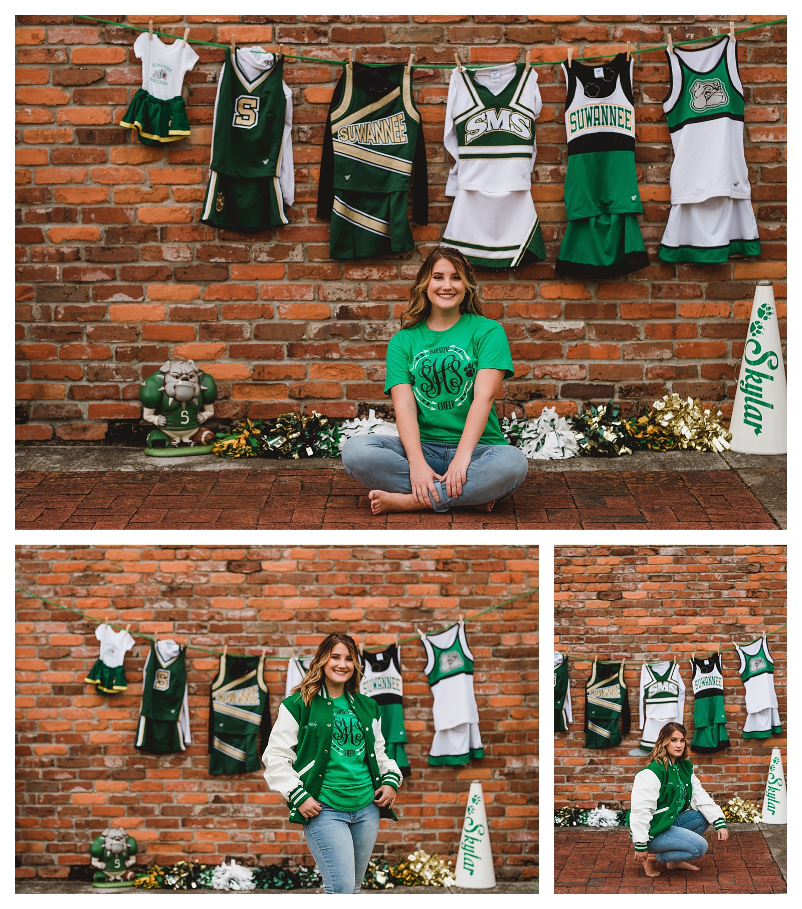 SHS senior cheerleader photos. Shelly Williams Photography