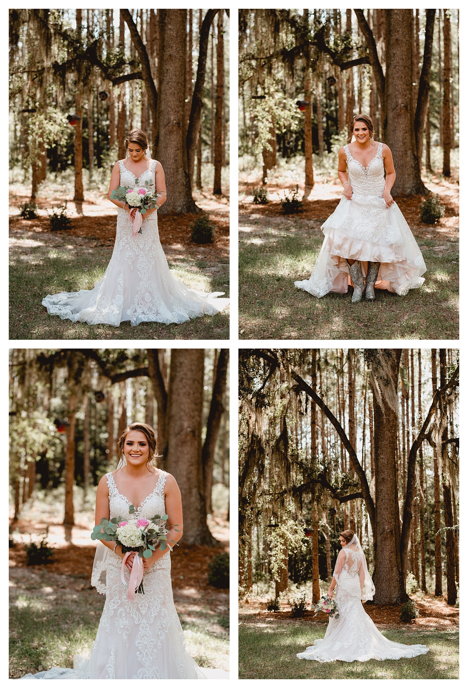 Bride individual photos on her wedding day. north florida photographer. Shelly Williams Photography
