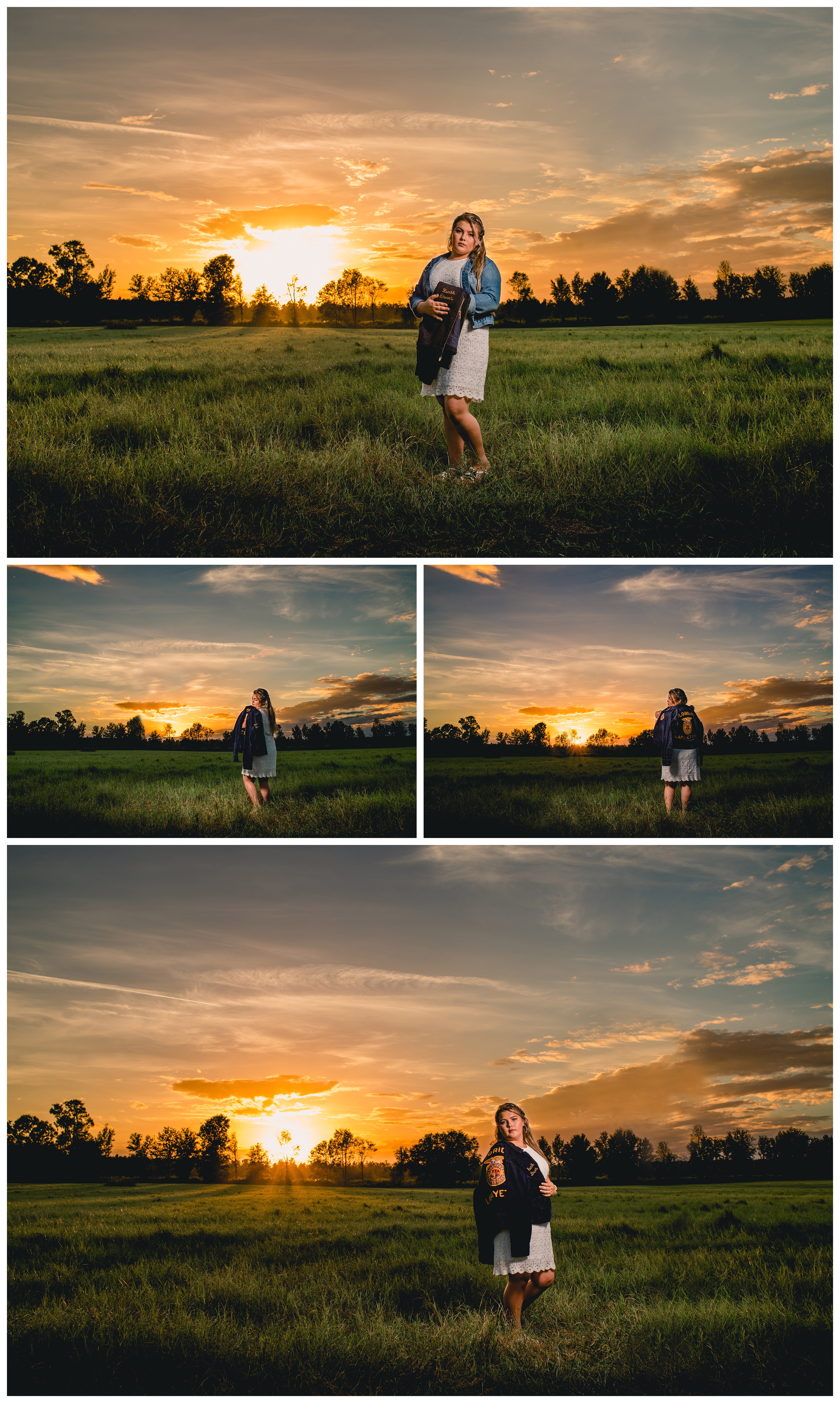 Sunset photos for high school senior taken in North Florida. Shelly Williams Photography
