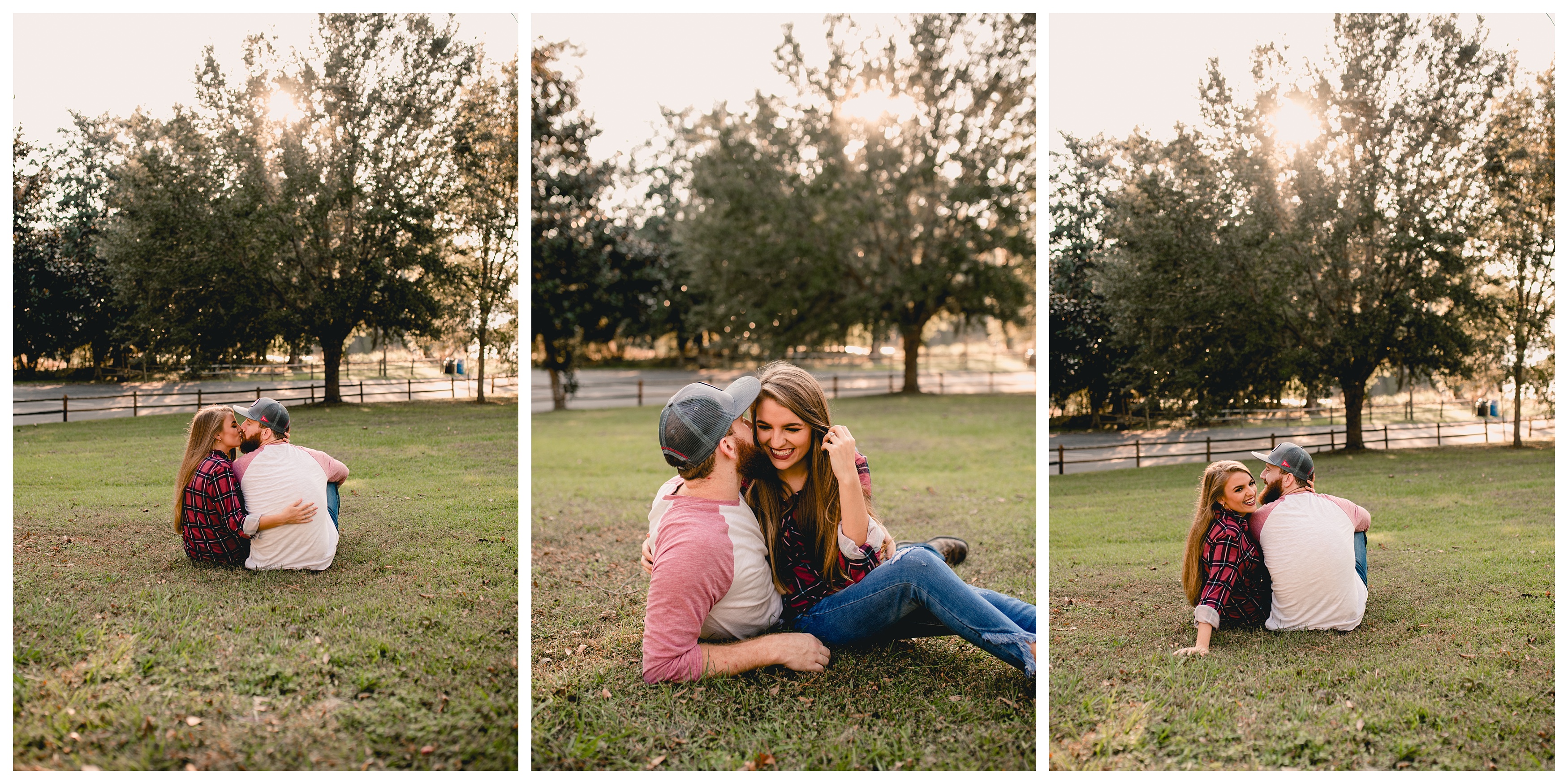 Engagement portraits with a lot of laughter and kisses in Tallahassee. Shelly Williams Photography