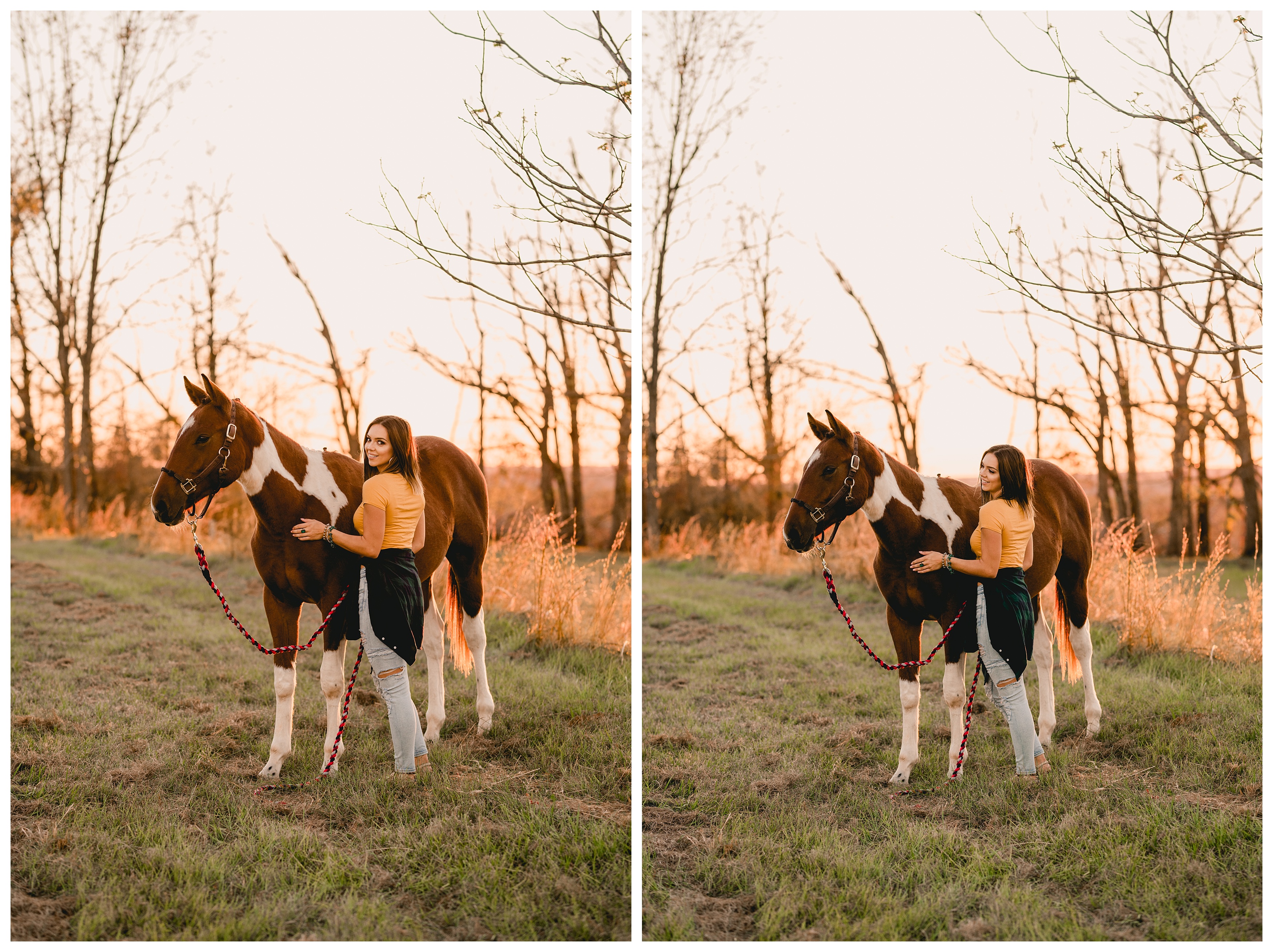 Sunset photos of horse and girl taken in the panhandle of Florida. Shelly Williams Photography