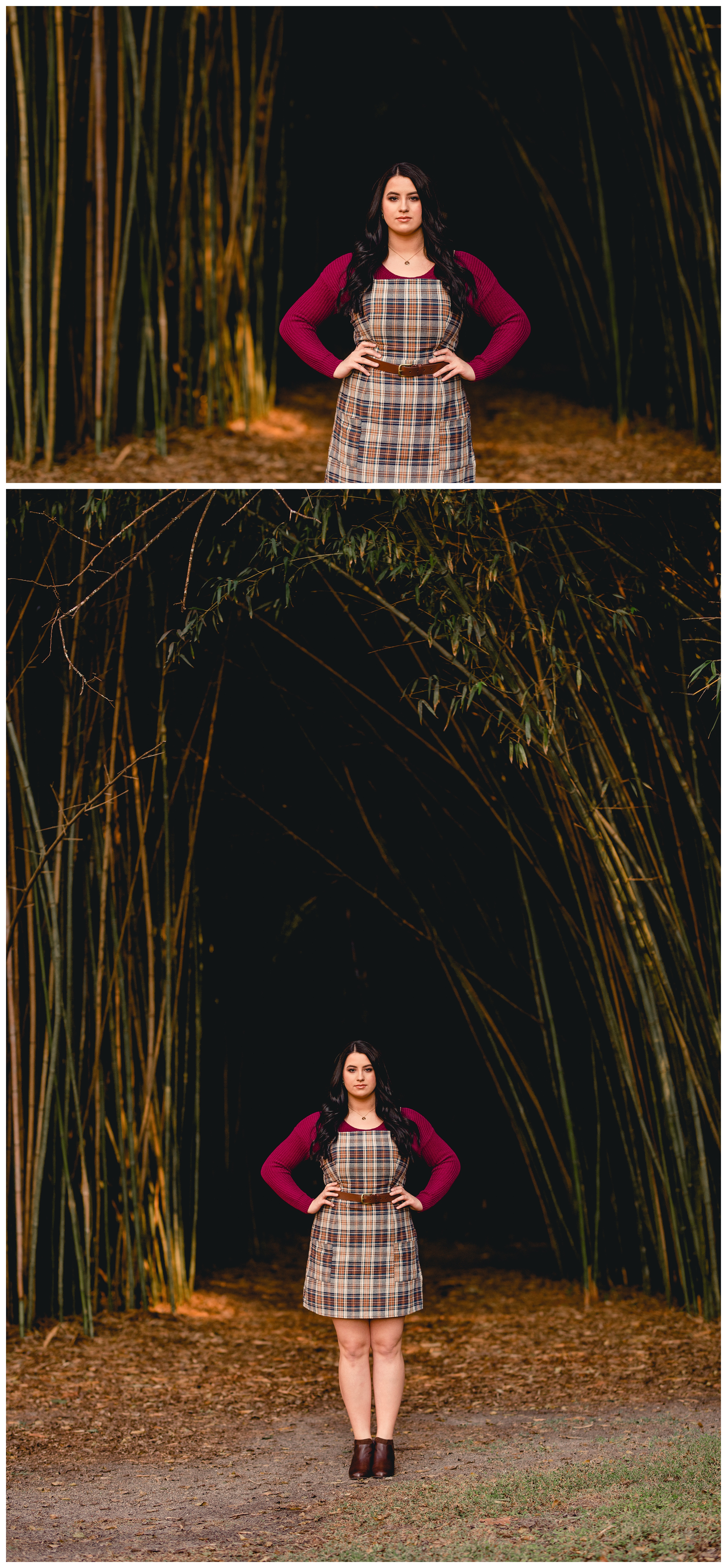 Bamboo brings different atmosphere to high school senior pictures. Taken by professional senior photographer Shelly Williams.