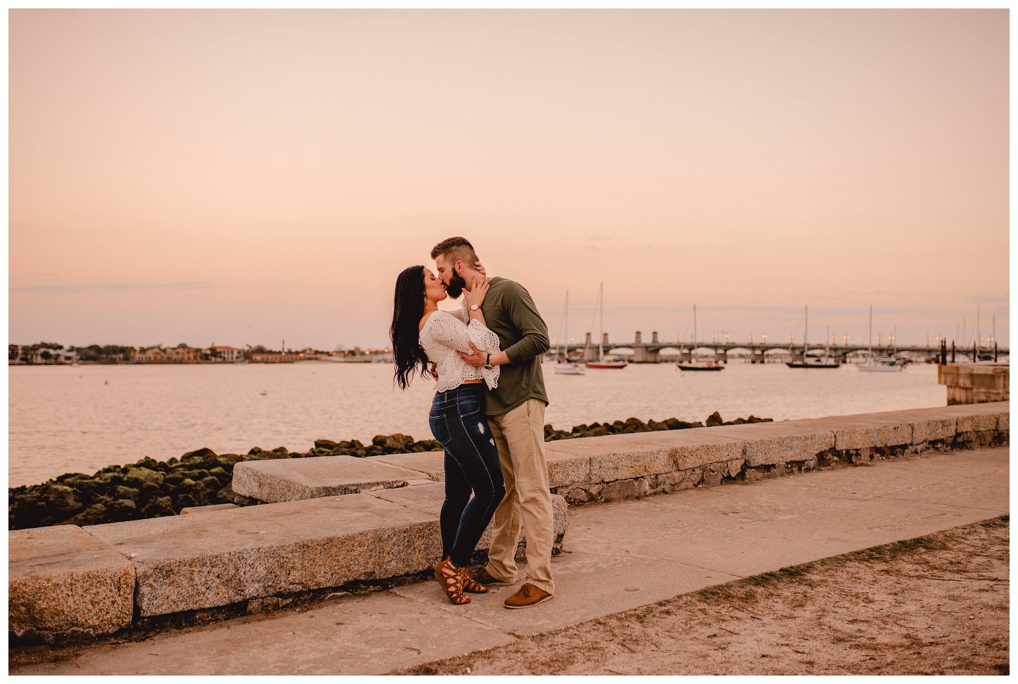Intimate engagement session near the ocean by professional photographer in Florida. Shelly Williams Photography