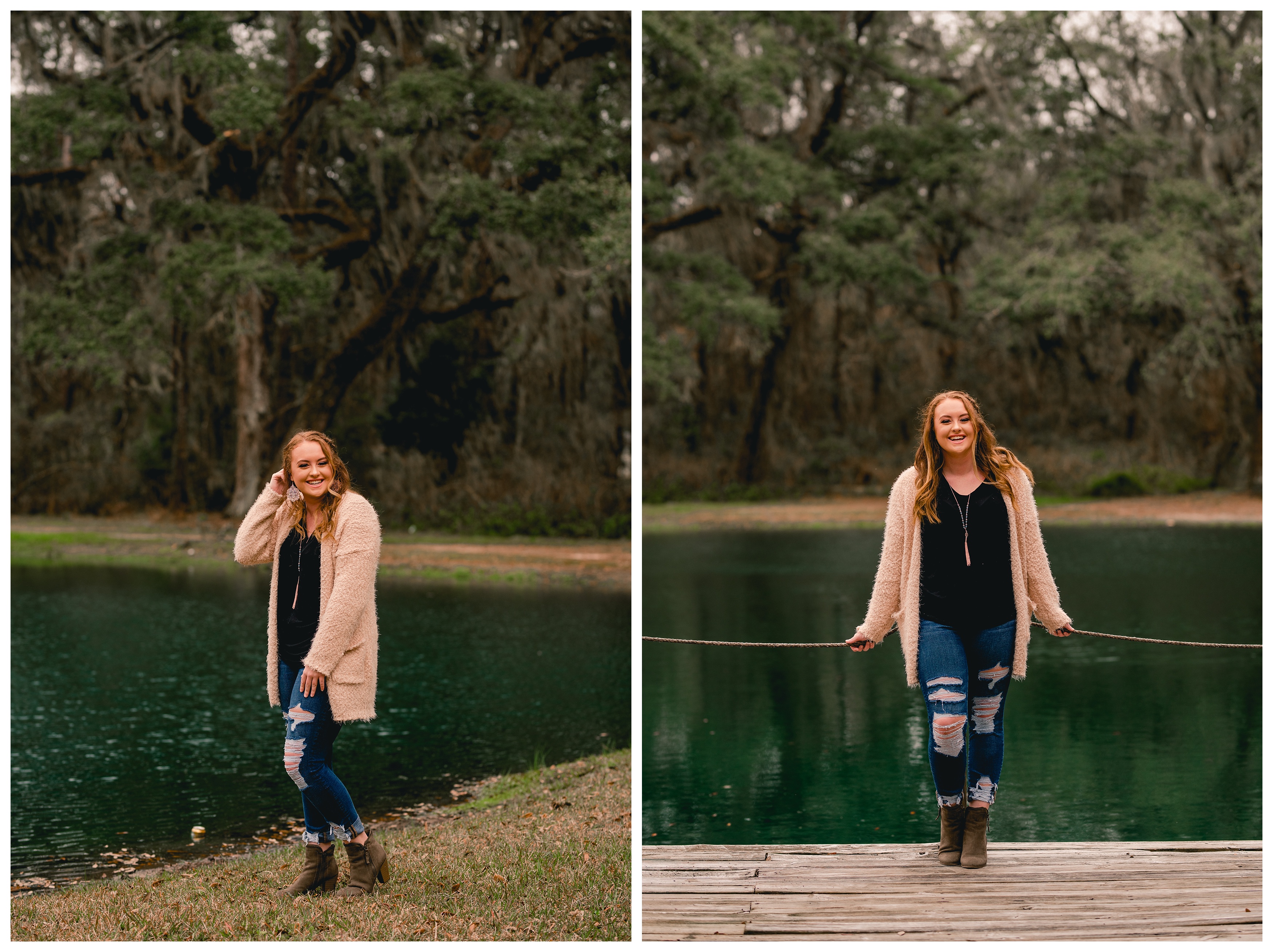Natural poses for high school senior girls in North Florida. Shelly Williams Photography