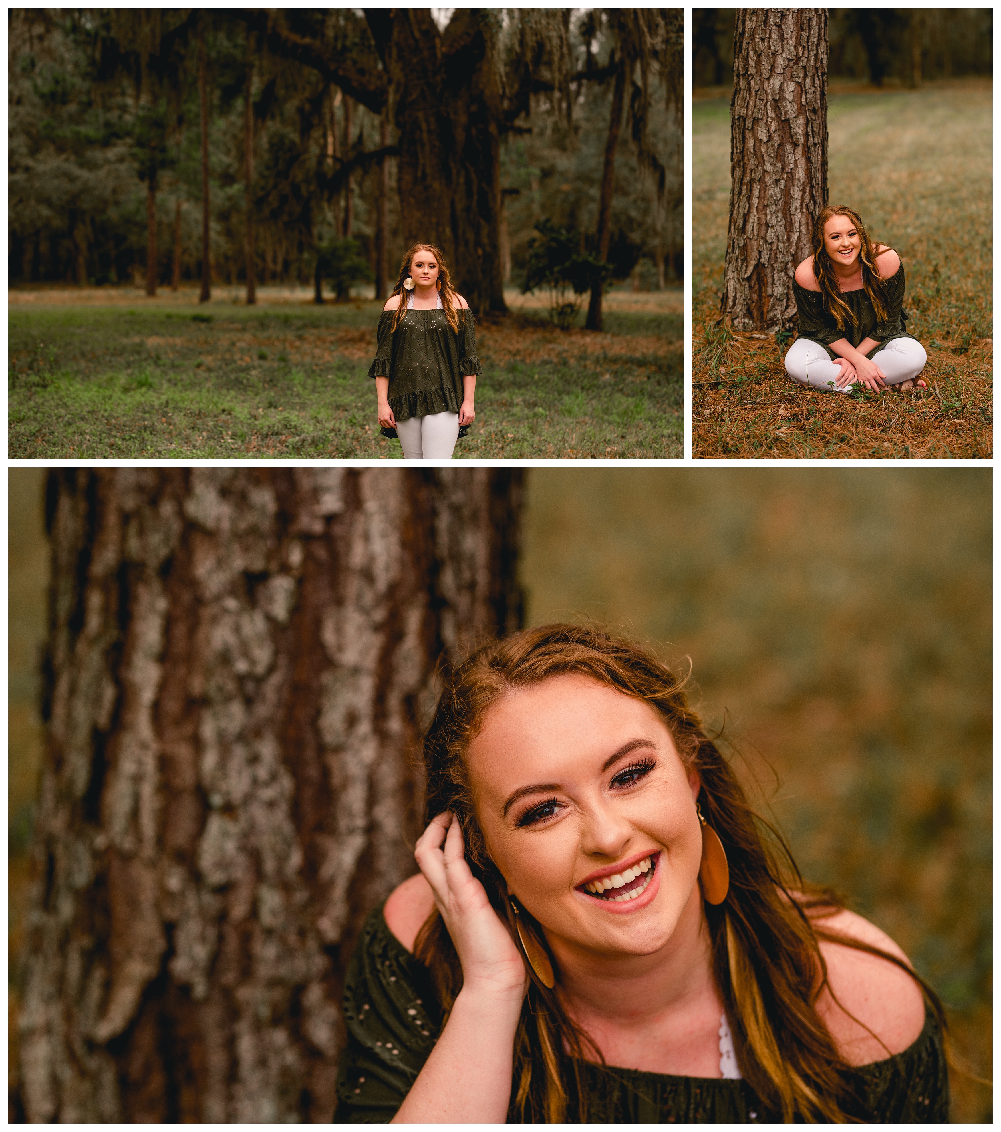 Senior girl poses by professional photographer in north Florida. Shelly Williams Photography