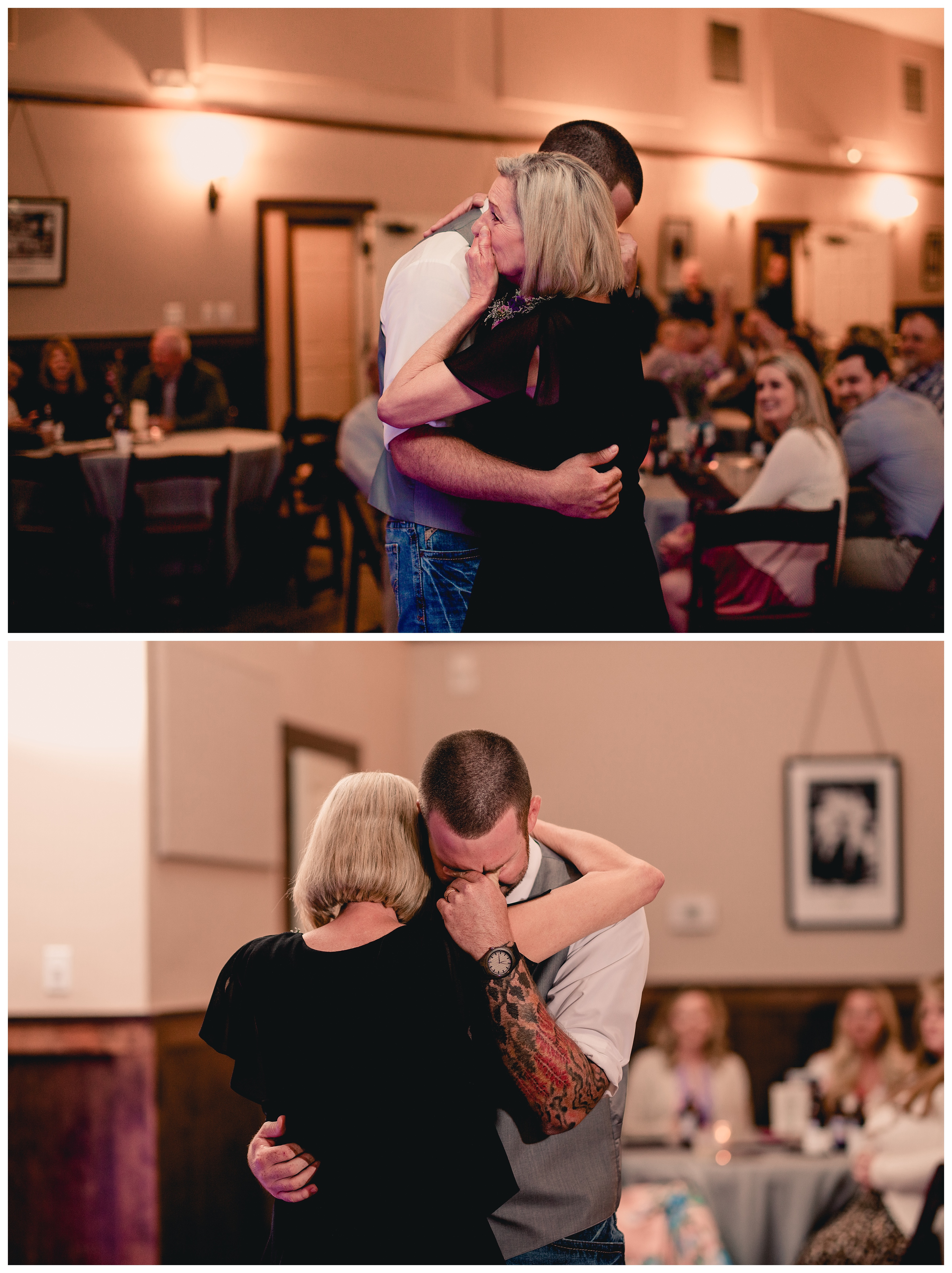 Emotional groom and mother of the groom first dance to childhood song in Tallahassee, FL. Shelly Williams Photography