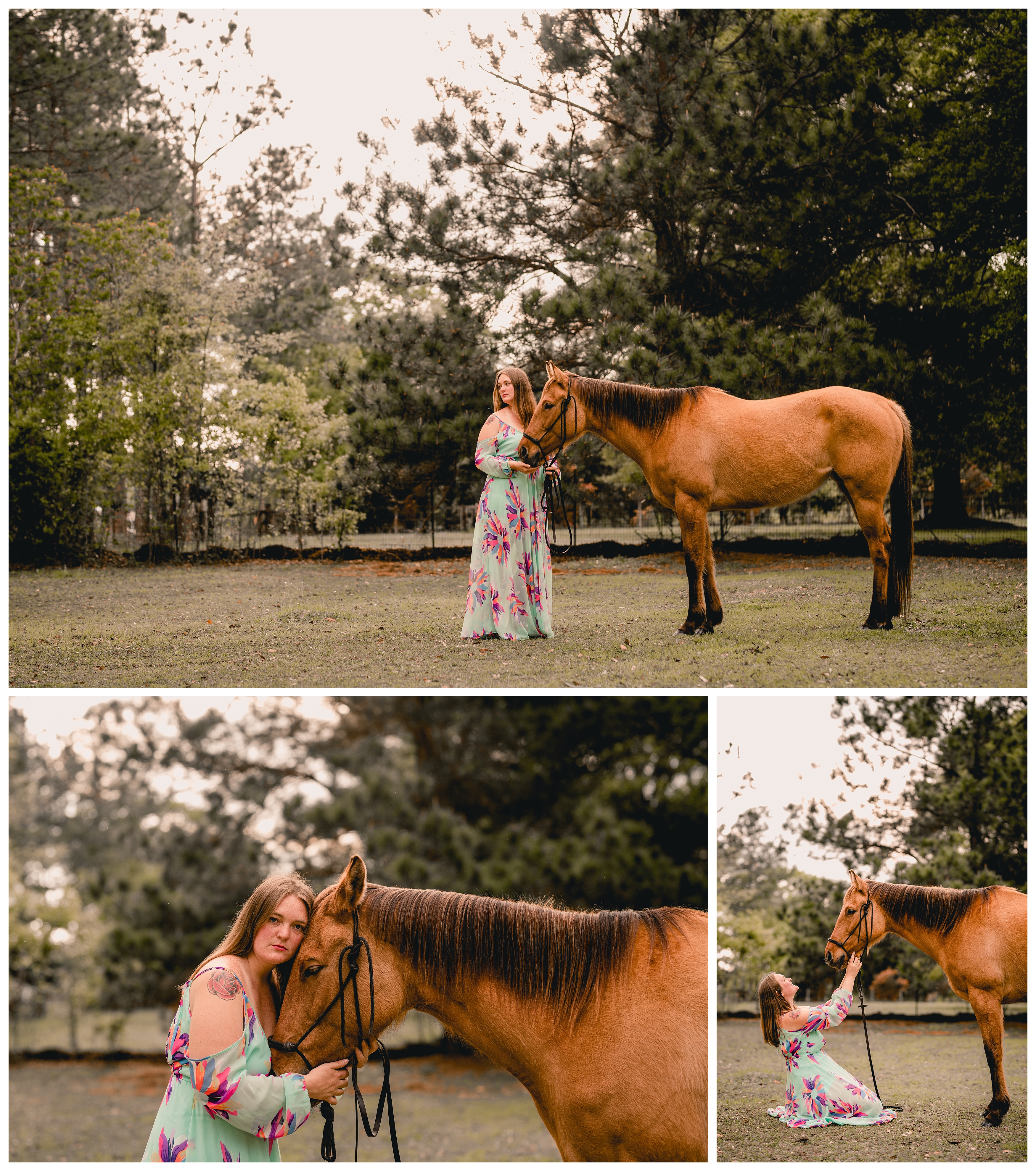 Intimate and emotional horse portraits between horse and rider by professional equine photographer in flo