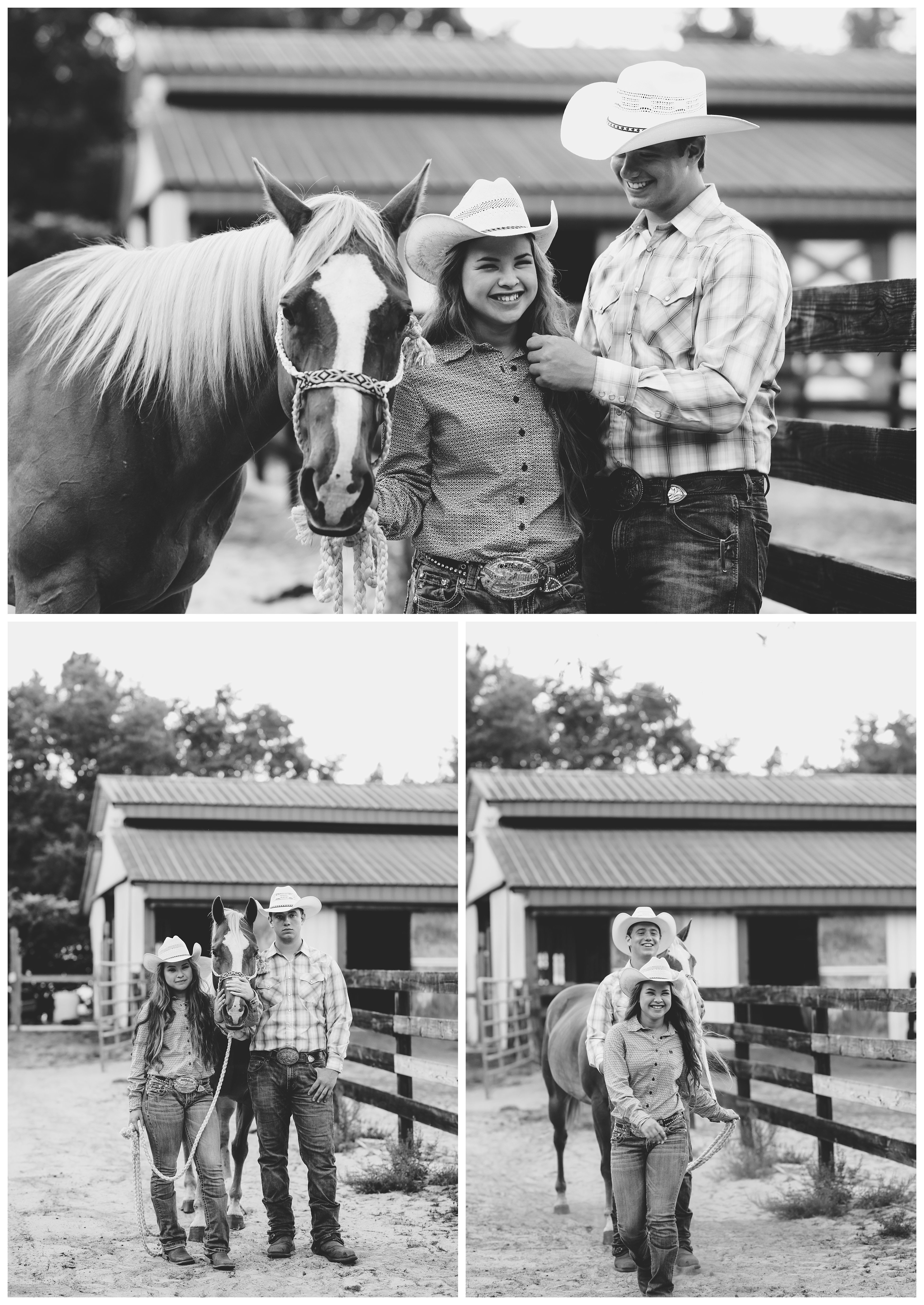 Western themed photo session with cowgirl and cowboy in Jacksonville, Fl.