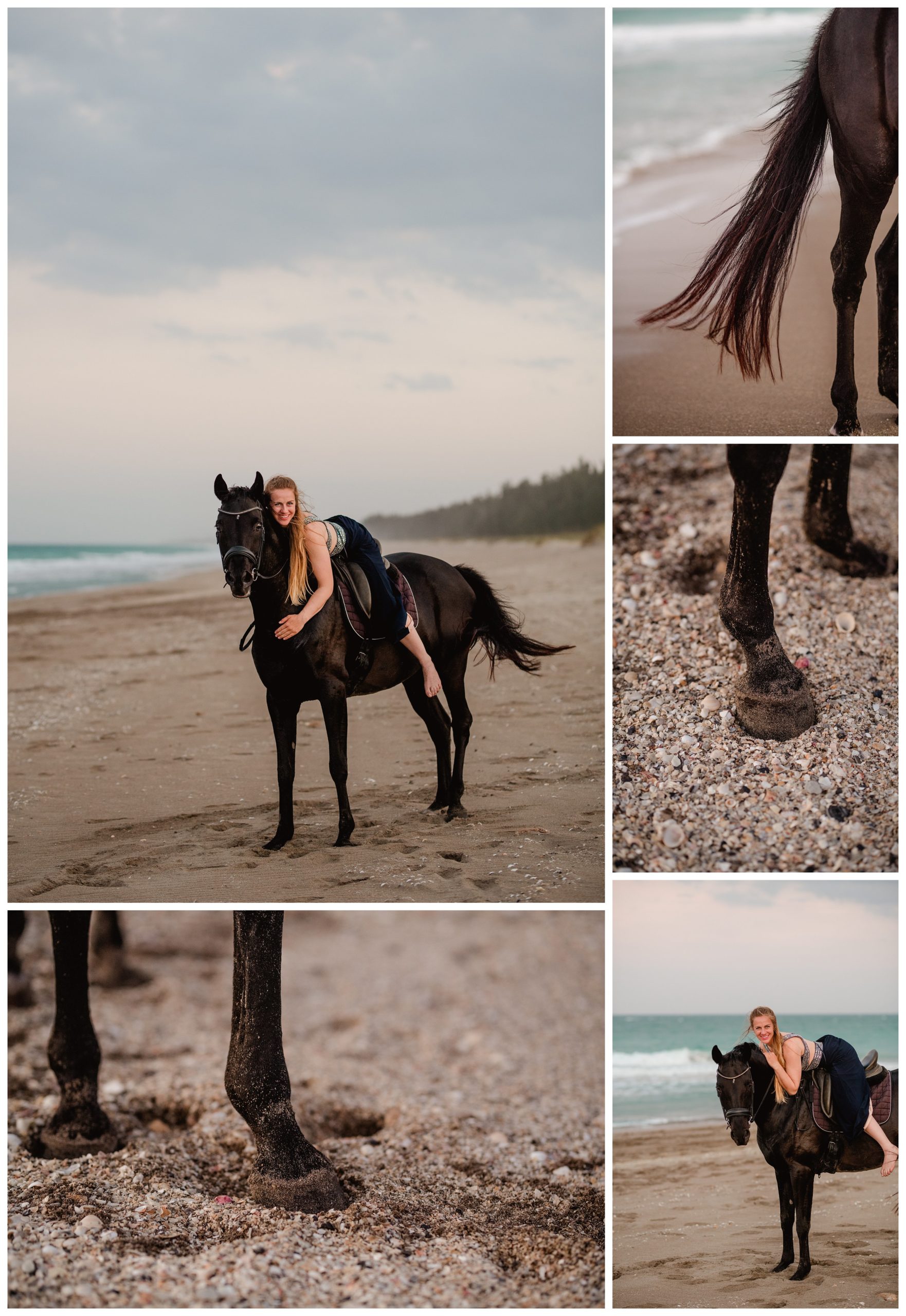 Horse riding on the beach on Florida's east coast