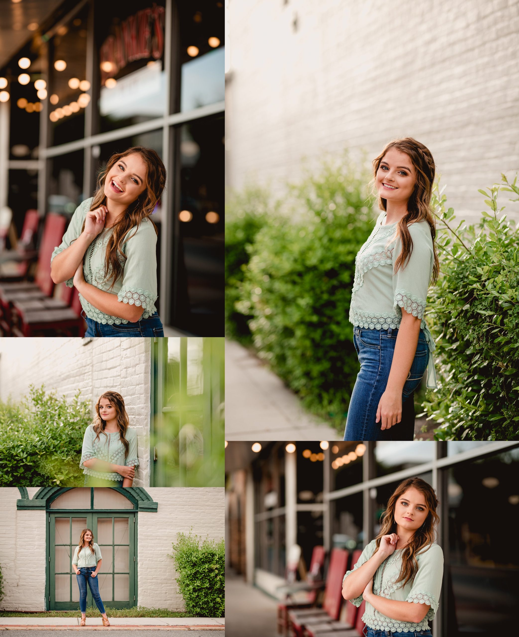 Downtown senior pictures in Lake City, Florida.