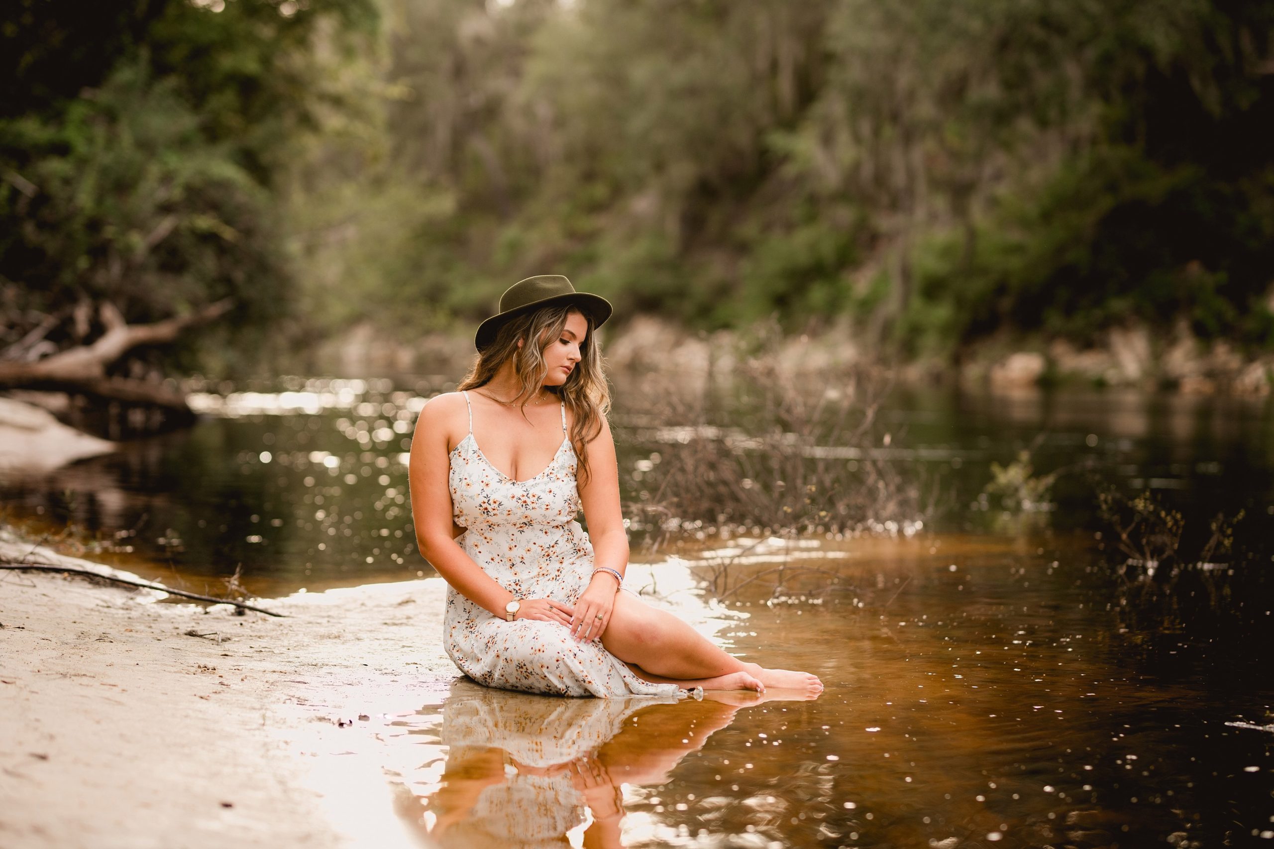 Suwannee River Senior photos by professional photographer in north florida.