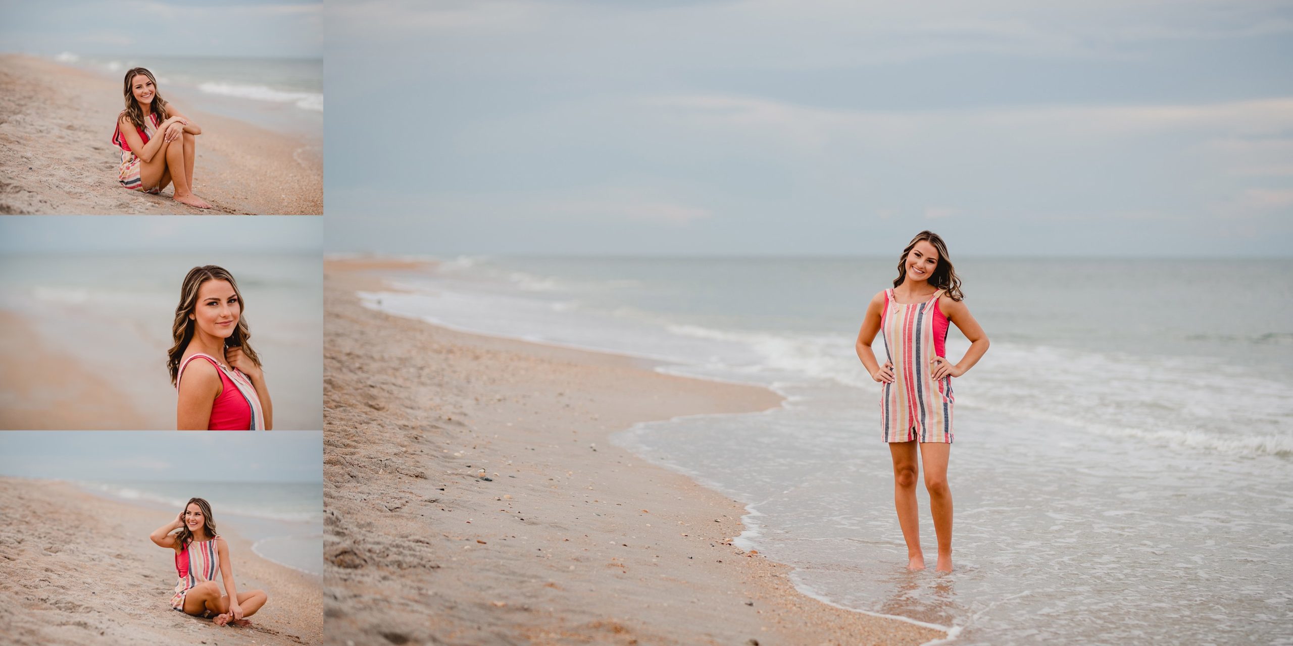 Senior pics taken on the beach in Florida