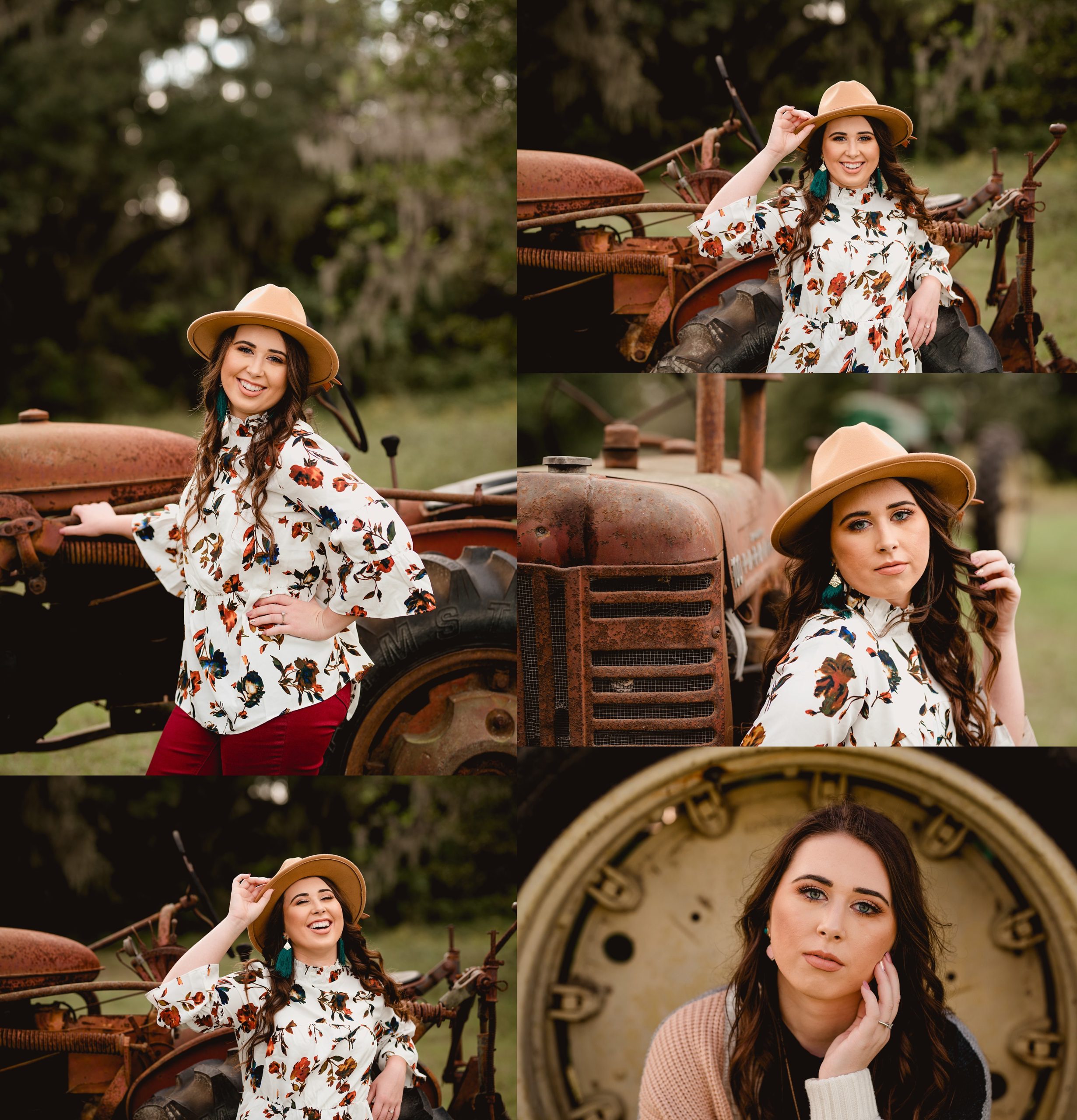 Senior pictures with tractors posing ideas.
