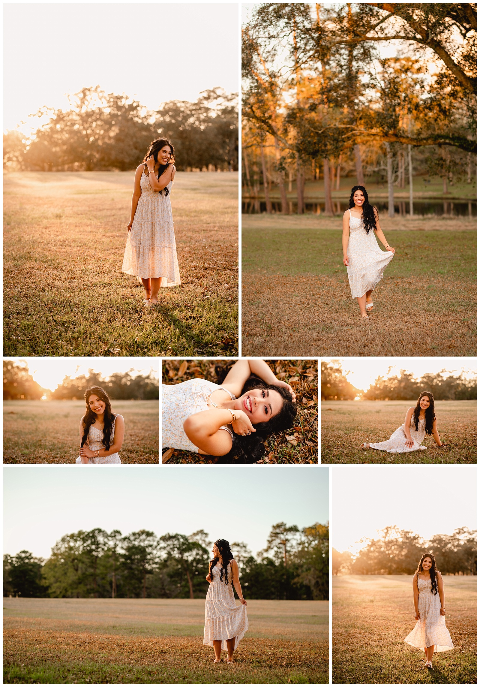 Pretty golden sunset for senior pictures in south georgia.