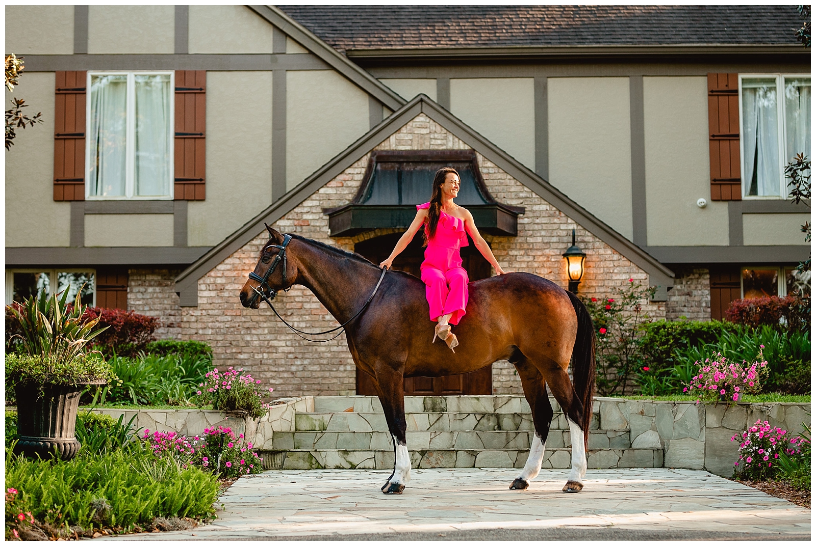The Power of Pink eventing barn with Charlotte Collier in Ocala, Florida. Shelly Williams Photography.
