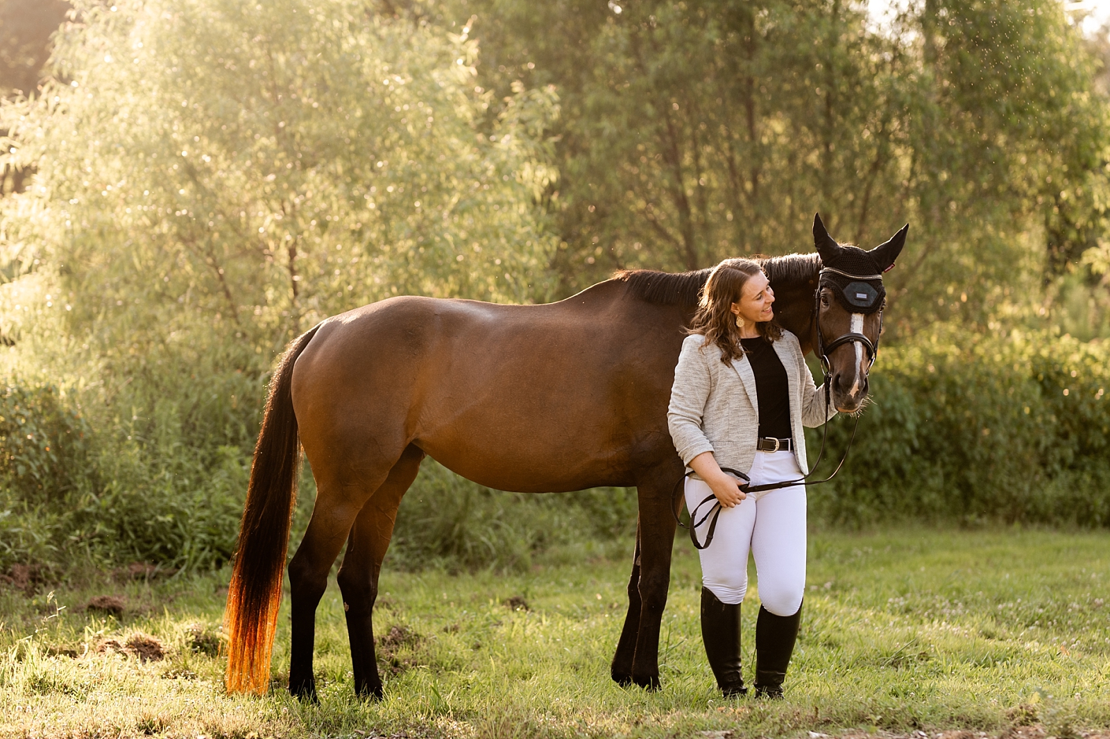 Horse and rider photoshoot near Atlanta, Georgia. Eventing rider photographed with her horse in Atlanta. Horse photographer near Atlanta, GA.