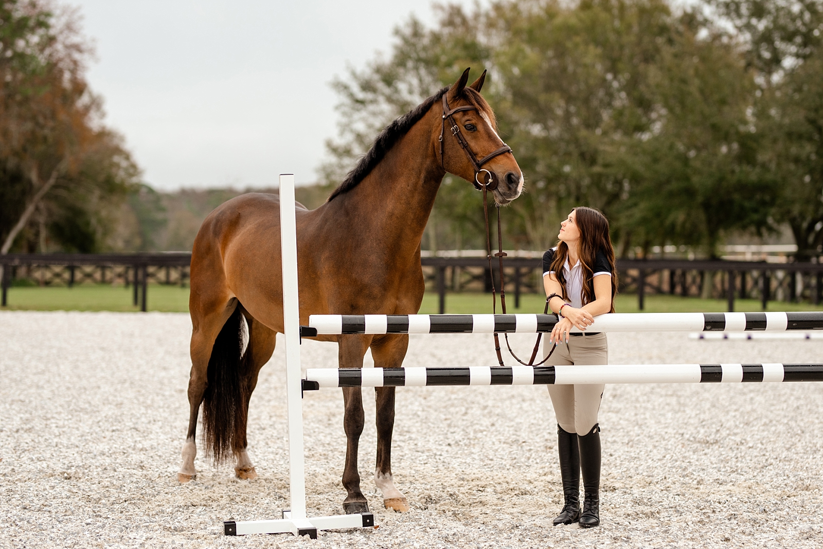 Ocala equestrian photography. Horse and rider. Jumper horse. Girl with her horse. Horse and rider posing ideas.