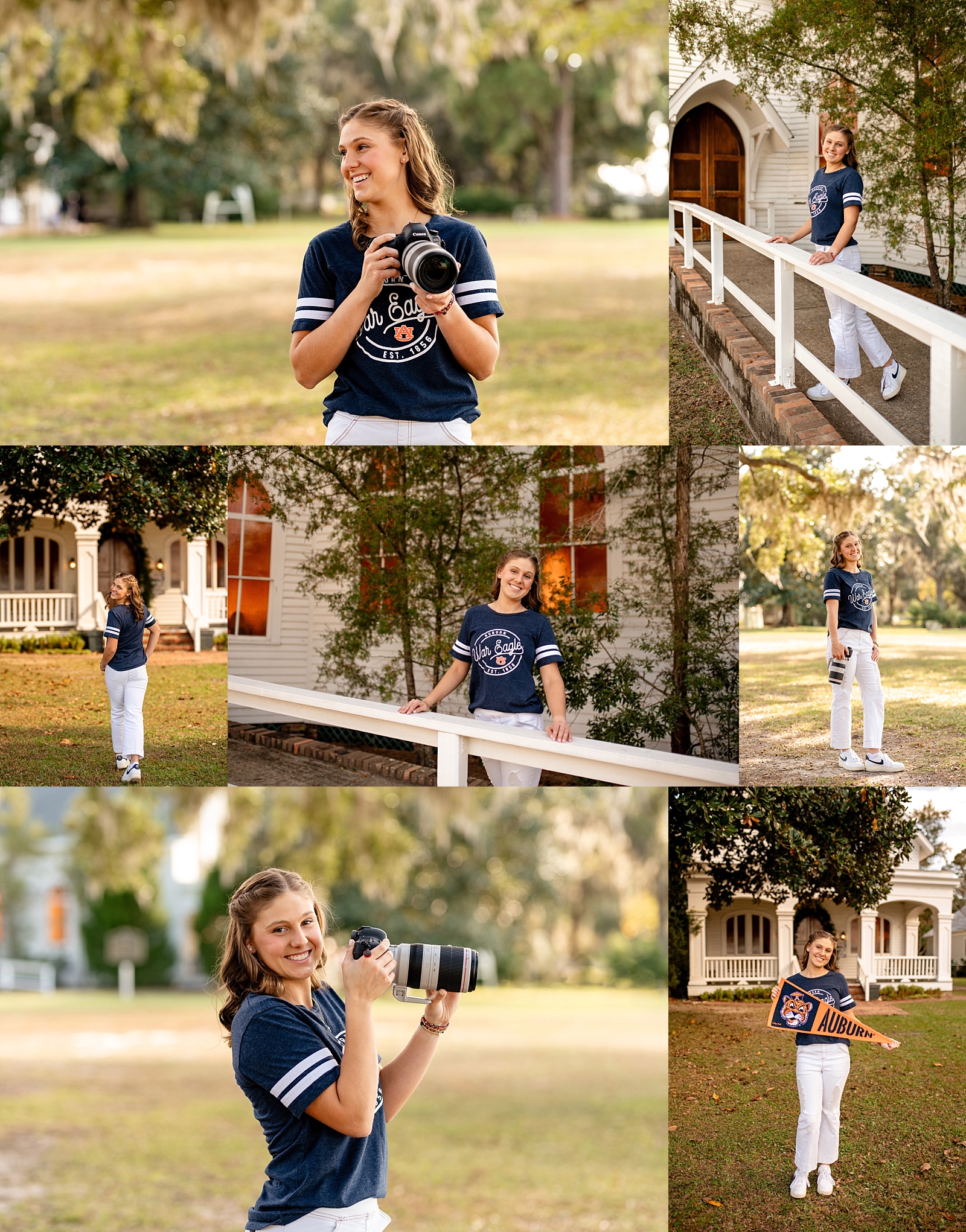 Senior photo session in Fairhope, Alabama featuring Jenna (Class of 2025) and her jumper horse, Coby. Wearing her Auburn University t-shirt, Jenna celebrated graduation with a heartfelt and fun equestrian session before heading off to college. A meaningful farewell to her high school horse, and perfect inspiration for horse girls graduating in 2025!