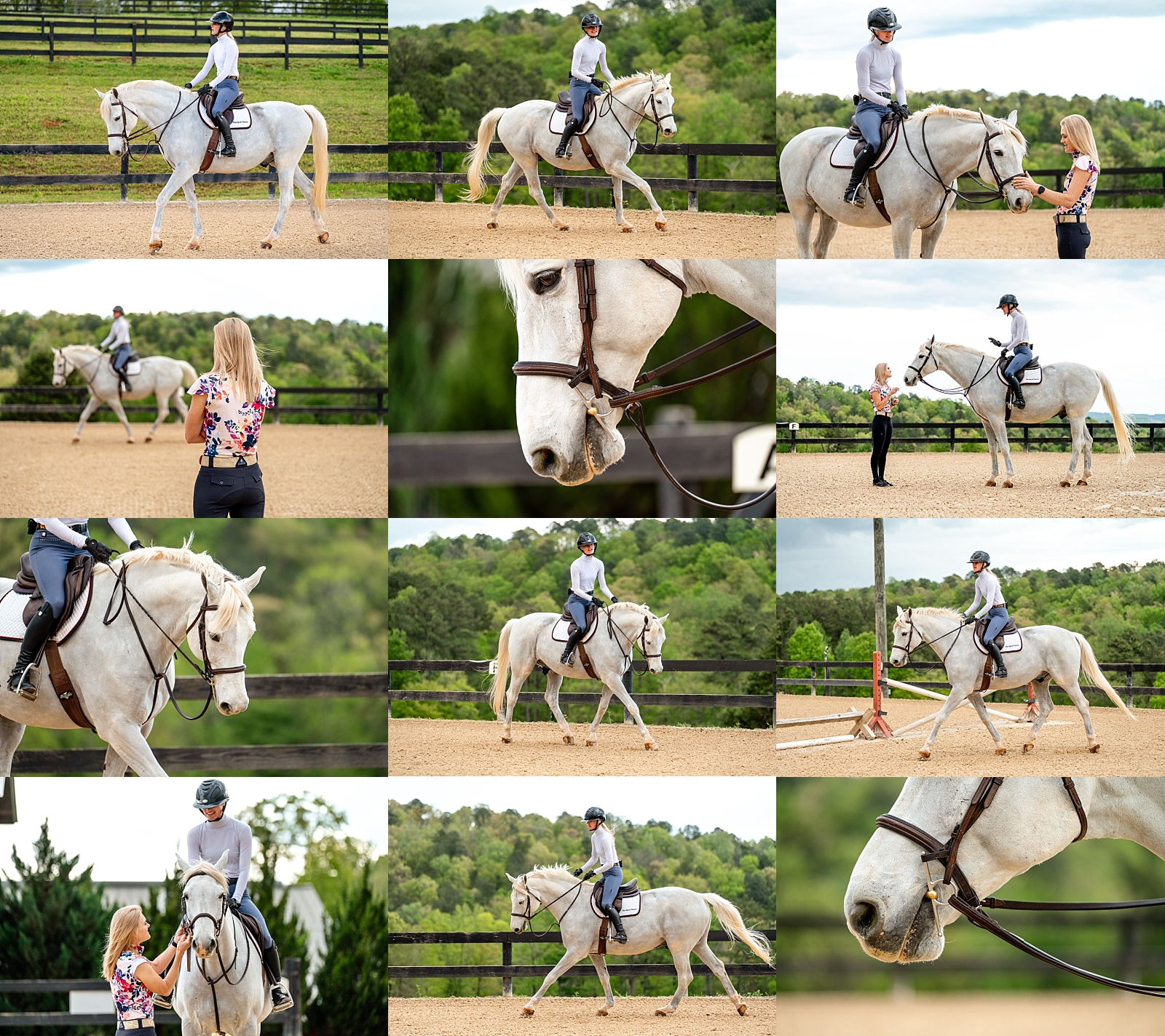 Bit fitting professional from A Bit Above Equine working hands-on with a horse during a branding shoot in Birmingham, AL.