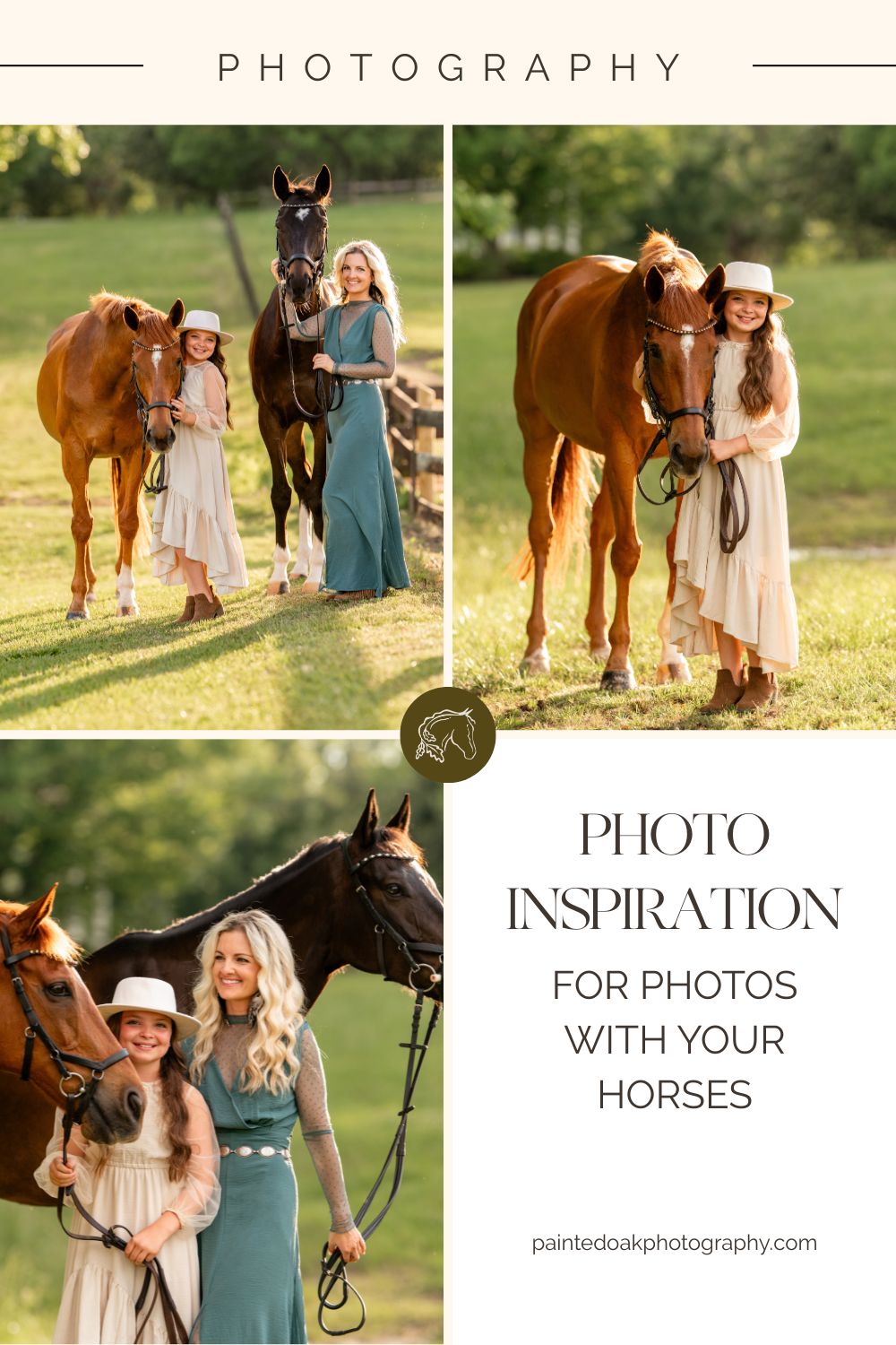 Looking for photoshoot ideas with your horses? These mother and daughter equestrian portraits capture the special bond between family and horses. Perfect inspiration for family horse photography sessions.