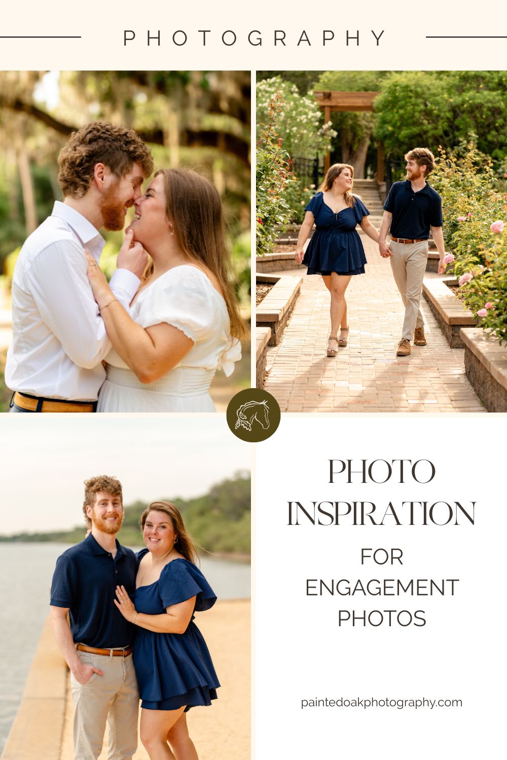 Engaged couple walking hand in hand at Washington Oaks State Park during their engagement session.