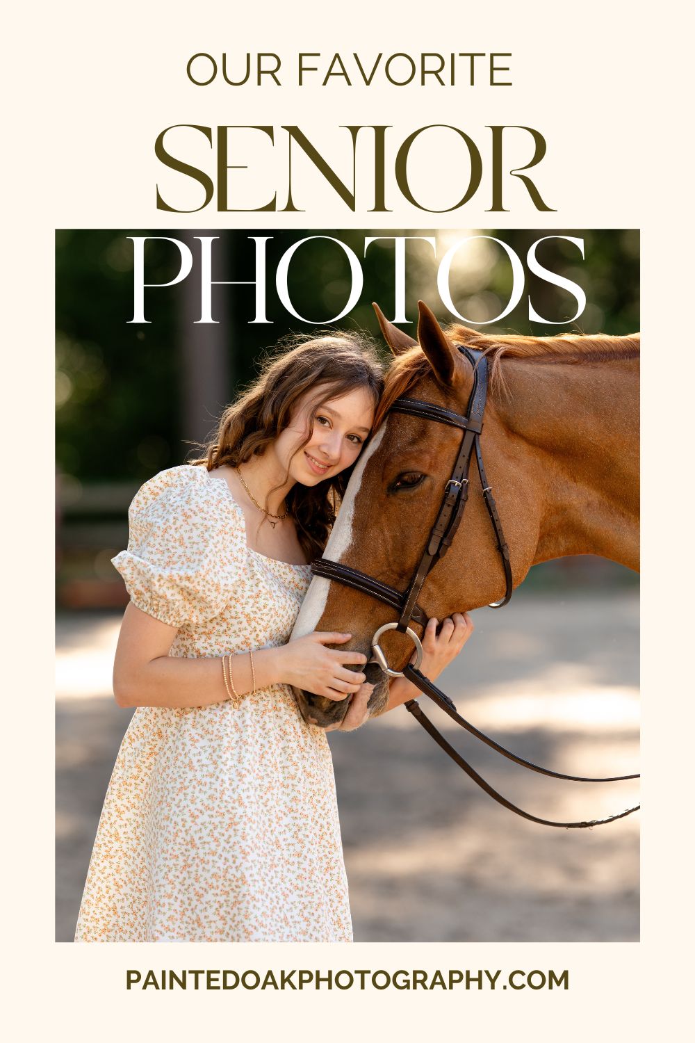 High school senior posing with her horse during an equestrian senior photoshoot in Thomasville, Georgia, photographed by a South Georgia photographer.
